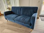 Bankstel 2,5 zits blauw alcantara, Huis en Inrichting, Ophalen, Gebruikt, Overige maten, 150 tot 200 cm