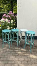 Barkrukken Thonet stijl 1980s (Turquoise).4stuks beschikbaar, 2 krukken, Ophalen, Gebruikt