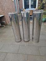 Dubbelwandig rookkanaal RVS geïsoleerd van het merk Helex, Huis en Inrichting, Ophalen, Gebruikt, Hout, Houtkachel