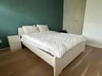 Bed IKEA Askvoll 140 x 200 cm, Ophalen, Wit, Tweepersoons, 140 cm