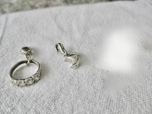 Zilveren ZINZI bedel / charms: RING of MAANtje p.p.st zilver, Sieraden, Tassen en Uiterlijk, Bedels, Zo goed als nieuw, Overige merken