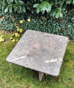 Vintage fossielsteen marmer bijzettafel met oa Ammonieten, Ophalen of Verzenden