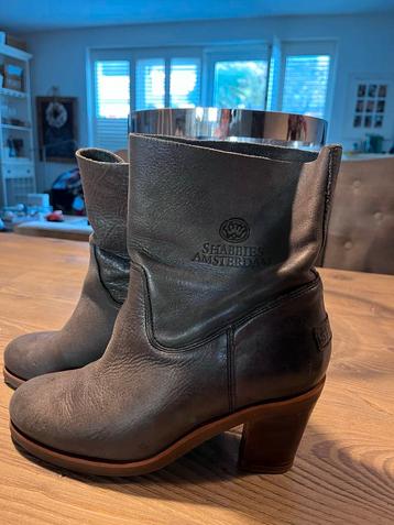 Shabbies Amsterdam Leren enkel laars Maat 40 beschikbaar voor biedingen