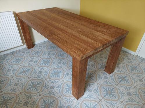 Teak Koloniaal Robuuste Teakhouten Eetkamertafel (180x90cm), Huis en Inrichting, Tafels | Eettafels, Zo goed als nieuw, 50 tot 100 cm