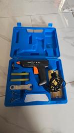 Kinzo Lijmpistool met accessoires in blauwe koffer, Ophalen of Verzenden, Zo goed als nieuw