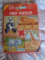 Nette puzzeldoos wilde dieren, Galt Toy"s, olifant, giraffe, Ophalen of Verzenden, 10 tot 50 stukjes, Gebruikt