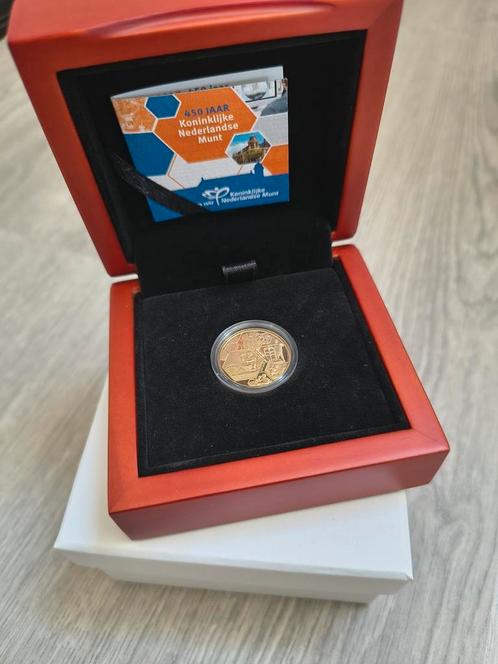 450 jaar koninklijke Nederlandse munt penning 2017 proof gou, Postzegels en Munten, Munten | Nederland, Euro's, Koningin Beatrix