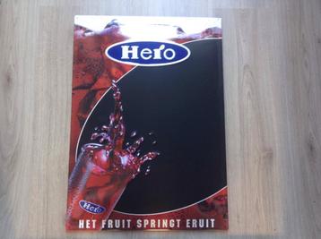 Vintage HERO 3D, groot krijt reclame bord (geen emaille) beschikbaar voor biedingen