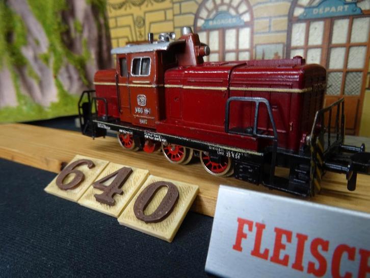640=Fleischmann V60 rangeer loc van de Duitse spoorwegen.112, Hobby en Vrije tijd, Modeltreinen | H0, Gebruikt, Locomotief, Gelijkstroom