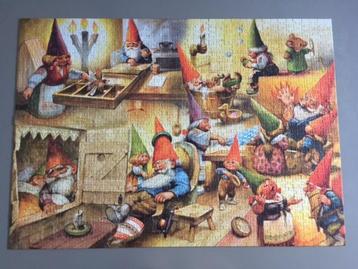Puzzel 1000 stukjes: Rien Poortvliet: Bij de kabouters thuis beschikbaar voor biedingen