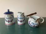 Zenith Blauw Servies Set - Hagelslag, Koffiemelk, Stroop, Ophalen of Verzenden