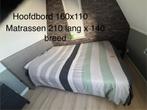 Boxspring 140 x 210, 210 cm, Tweepersoons, Zo goed als nieuw, 140 cm