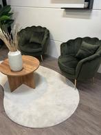 2x fauteuil, 1x organisch vloerkleed 1x salontafel €35, Huis en Inrichting, Ophalen, Zo goed als nieuw, 75 tot 100 cm