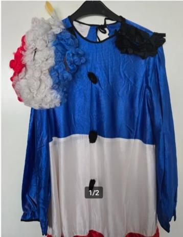 Clown outfit met pruik mt S t/m XL. beschikbaar voor biedingen