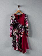 Just Cavalli jurk maat 34 rood roze zwart print overslag, Kleding | Dames, Maat 38/40 (M), Ophalen of Verzenden, Zo goed als nieuw