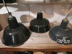 Industriële emaille hanglampen , vintage hanglampen, Ophalen of Verzenden, Zo goed als nieuw, Minder dan 50 cm