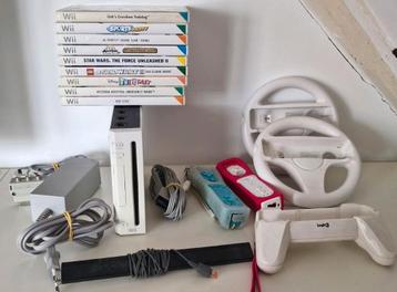 Nintendo wii compleet met 2 controllers en 9 games beschikbaar voor biedingen