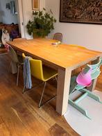 Evolutieve haut eetaffel / extendable wood dining table, 50 tot 100 cm, 150 tot 200 cm, Gebruikt, Rechthoekig