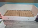 Ikea hemnes bedbank en ladekast, Ophalen, 85 tot 100 cm, Gebruikt, Lattenbodem