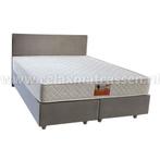 Baza bed met Opbergruimte Mery Licht Grijs [ incl. matras ], Huis en Inrichting, Ophalen of Verzenden, 180 cm, Nieuw, Tweepersoons