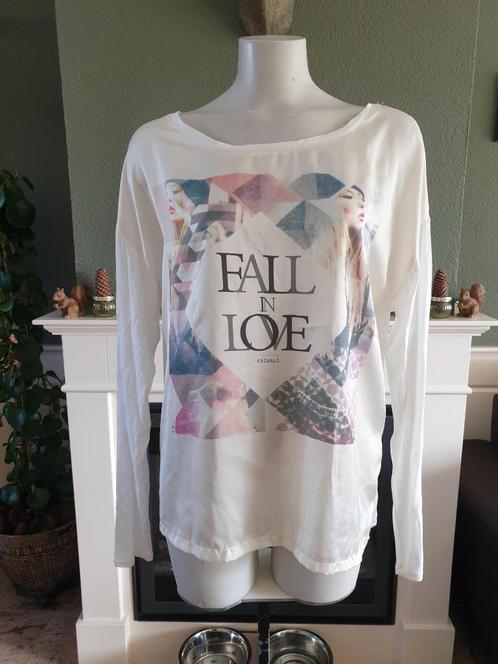 Esqualo mooie crème top topje longsleeve mt M 40 gratis verz, Kleding | Dames, Tops, Zo goed als nieuw, Maat 38/40 (M), Wit, Lange mouw