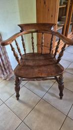 4 Engelse Captain Chairs- Vintage Houten Stoel, Huis en Inrichting, Ophalen, Gebruikt, Bruin, Engelse Captain Chair