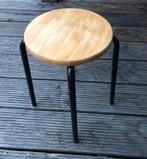 Krukje, vintage, houten blad & zwarte poten, Ophalen of Verzenden, Zo goed als nieuw, Hout