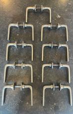 9x set antiek Jaren ‘30 Deurklinken NIKKEL & MESSING klinken, Ophalen of Verzenden