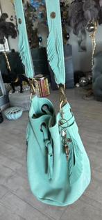 Aqua groen/ blauwe Ibiza buideltas , suède , nieuw, Overige merken, Nieuw, Ophalen of Verzenden, Leer