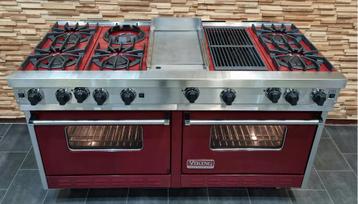 🔥Luxe Fornuis Viking 150cm bordeaux rood Teppanyaki gril beschikbaar voor biedingen