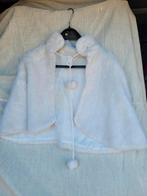 Carnaval: witte cape, bont, Ophalen of Verzenden, Zo goed als nieuw, 122 t/m 128, Jongen of Meisje