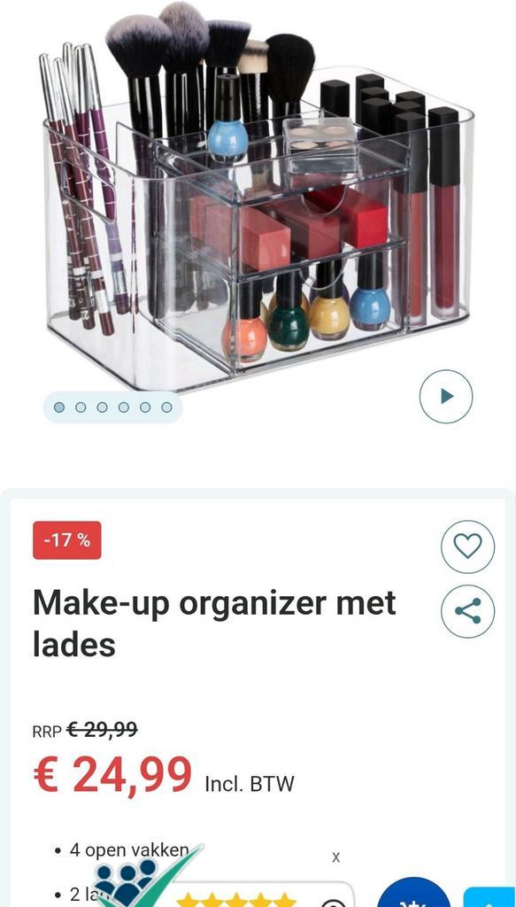 Make up organizer nieuw in doos, Sieraden, Tassen en Uiterlijk, Uiterlijk | Cosmetica en Make-up, Nieuw, Gehele gezicht, Ophalen
