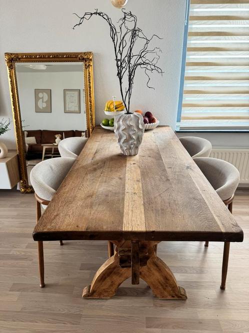 Massief houten kloostertafel, Huis en Inrichting, Tafels | Eettafels, Gebruikt, 50 tot 100 cm, 150 tot 200 cm, Vier personen, Rechthoekig