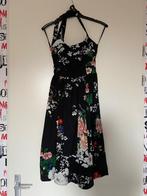 Collectif rocknroll jurk bloemen, maat xxs, Kleding | Dames, Jurken, Collectif, Zwart, Ophalen of Verzenden, Knielengte