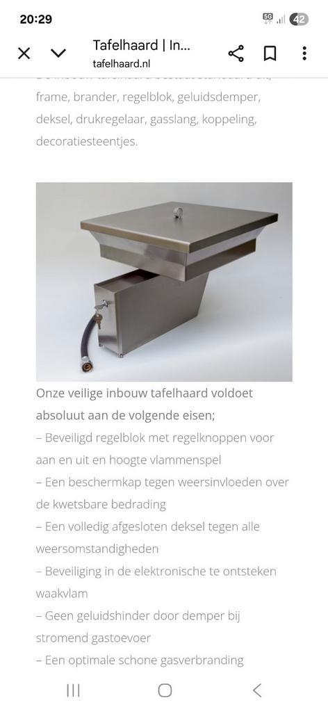 Tafel haard, Tuin en Terras, Terrasverwarmers, Zo goed als nieuw, Ophalen of Verzenden