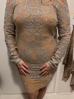 Korte galajurk maatM, Kleding | Dames, Gelegenheidskleding, Maat 38/40 (M), Galajurk, Beige, Nieuw