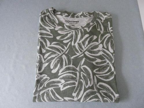 Groen tshirt met witte opdruk van Jack & Jones mt XXL, Kleding | Heren, T-shirts, Zo goed als nieuw, Overige maten, Groen, Ophalen of Verzenden