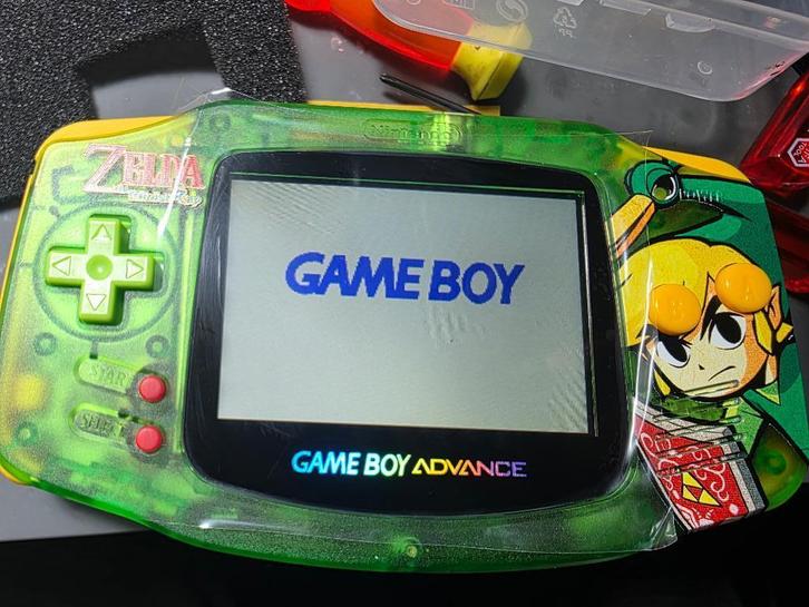GameBoy Advance volledig modded, Spelcomputers en Games, Spelcomputers | Nintendo Game Boy, Zo goed als nieuw, Game Boy Advance