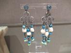 Nieuwe Dyrberg/Kern oorhangers met turquoise stenen, Met kristal, Overige materialen, Hangers, Nieuw