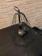 Moderne hanglamp met metalen frame, Gebruikt, Ophalen of Verzenden, Metaal, Minder dan 50 cm