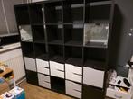 Grote IKEA Kallax kast met 11 inzetstukken, Ophalen, Gebruikt, Met deur(en), 150 tot 200 cm