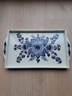 Delfts Blauw Dienblad met Bloemmotief, Antiek en Kunst, Ophalen of Verzenden