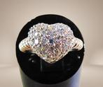Prachtige 925 zilveren HART met zirkonia ring Maat 17!, Sieraden, Tassen en Uiterlijk, Ringen, Verzenden, Ssiesvintagesieraden@gmail.com