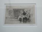 Jordaan Amsterdam ets Anton Pieck Buurpraatje uit 1933, Antiek en Kunst, Ophalen of Verzenden