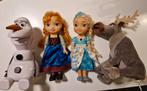 Toddler poppen Anna & Elsa + Sven knuffel & Olaf icecrusher, Ophalen of Verzenden, Zo goed als nieuw