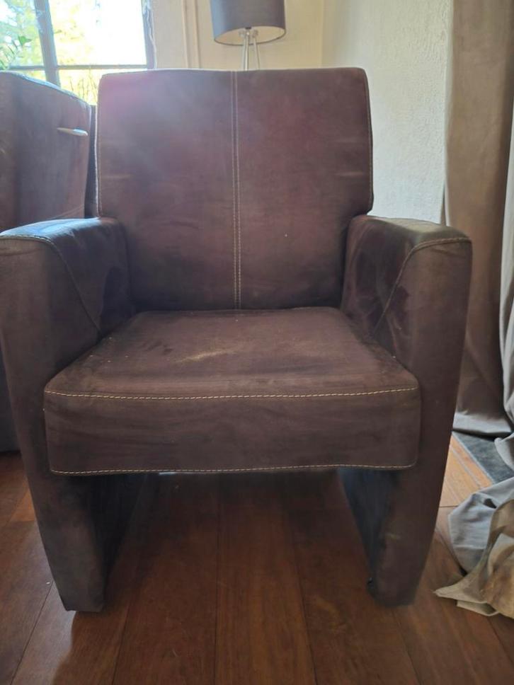 Set van 6 eetkamerstoelen, Huis en Inrichting, Stoelen, Gebruikt, Vijf, Zes of meer stoelen, Overige materialen, Grijs, Ophalen