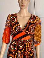 i462 Dept maat M=38/40 jurk jurkje oranje/zwart/geel, Kleding | Dames, Maat 38/40 (M), Oranje, Ophalen of Verzenden, Zo goed als nieuw