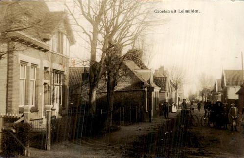Leimuiden - Fotokaart, Verzamelen, Ansichtkaarten | Nederland, Gelopen, Zuid-Holland, Voor 1920, Ophalen of Verzenden