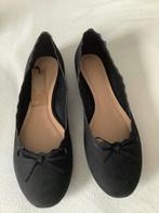 Leuke Ballerinas zwart, met strikje en leuke rand, mt 43, Zwart, Nieuw, Ballerina's, Ophalen of Verzenden