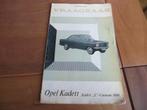 Vraagbaak Opel Kadett A, Kadett L, Kadett Caravan, Coupe >62, Ophalen of Verzenden